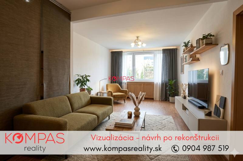 Moderná vzdušná obývačka