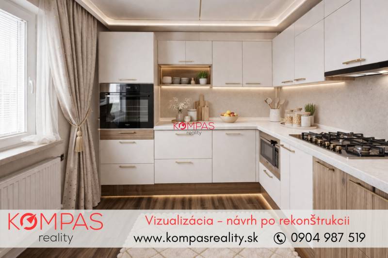 Vizualizácia modernej kuchyne